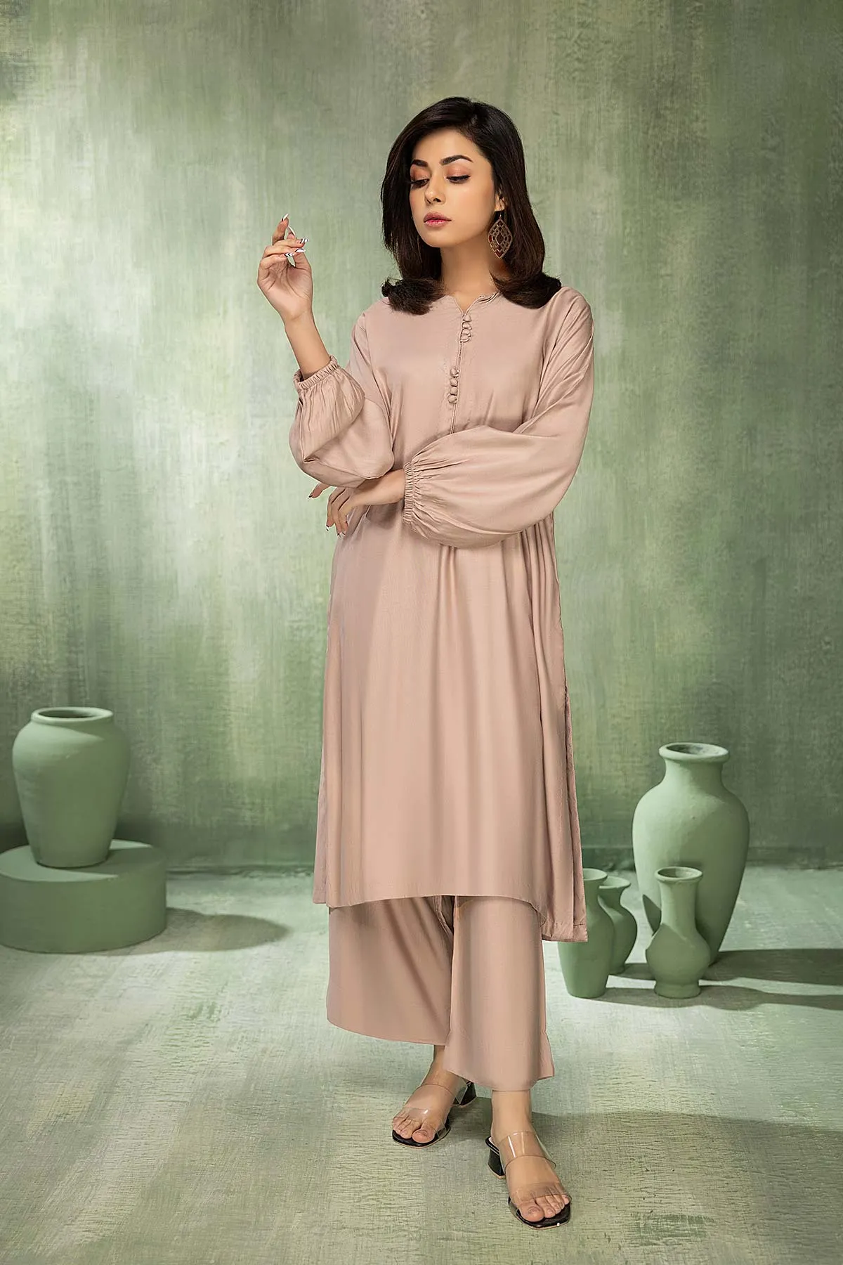 2-Pc Silk Shirt With Silk Qlot Trouser CPG22-09-S