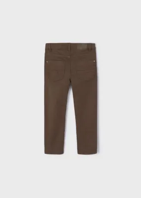 5 pocket regular fit pants for boy - Mocha