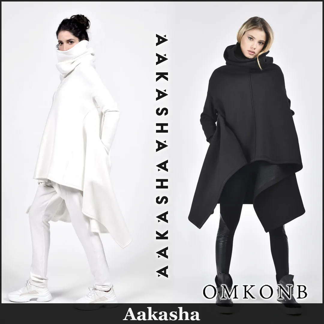 Aakasha  |Long Sleeves Plain Long Hoodies & Sweatshirts