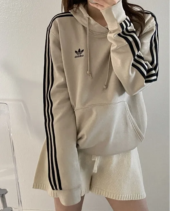 adidas  |Unisex Street Style Cotton Logo Hoodies & Sweatshirts