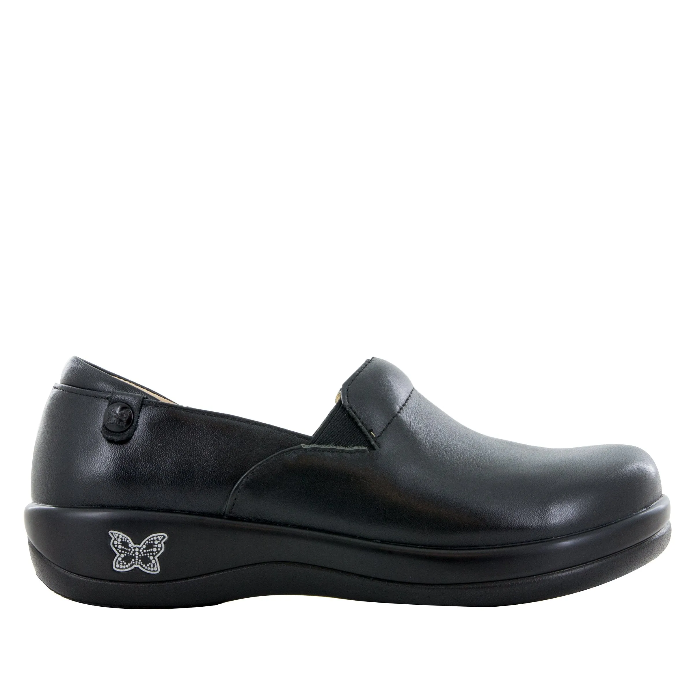 Alegria Keli Slip on Shoe - Black Nappa