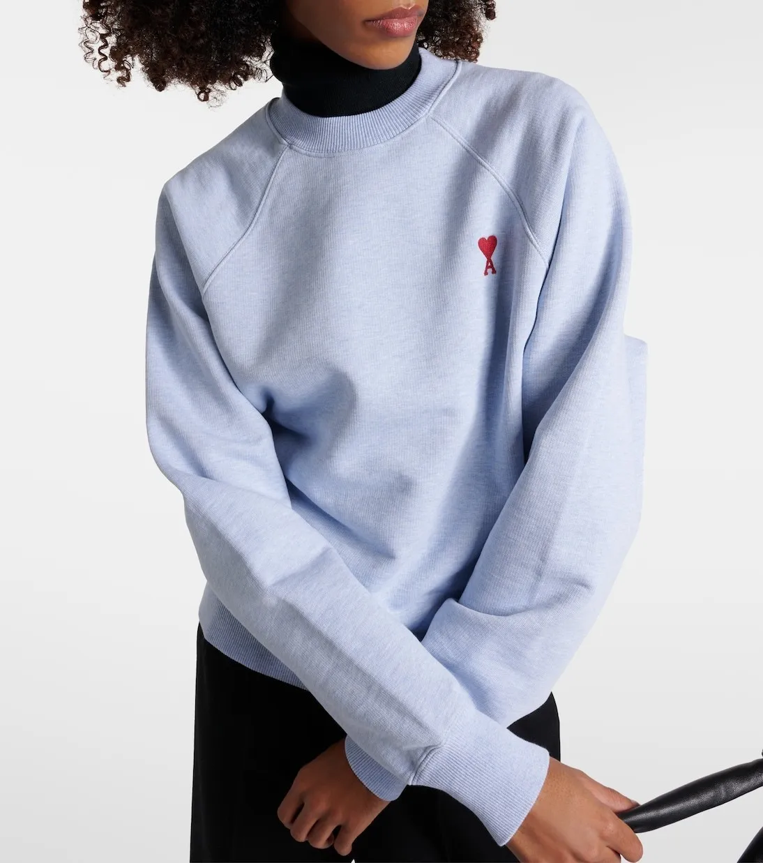 AMI PARIS  |Long Sleeves Plain Cotton Hoodies & Sweatshirts