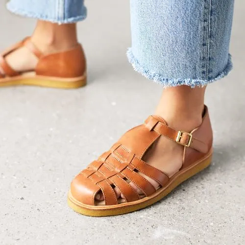 ANGULUS Strap sandal tan