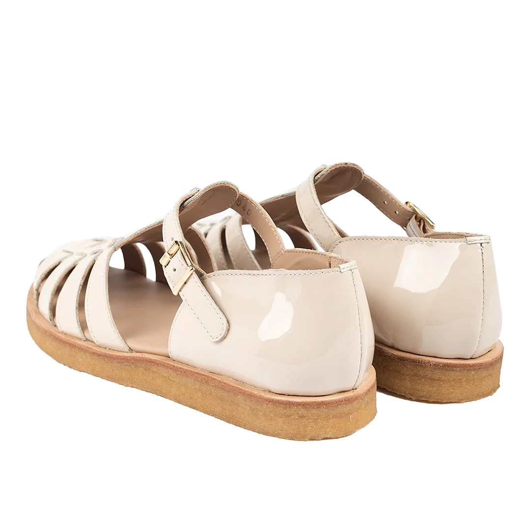 ANGULUS Strap sandal with buckle beige