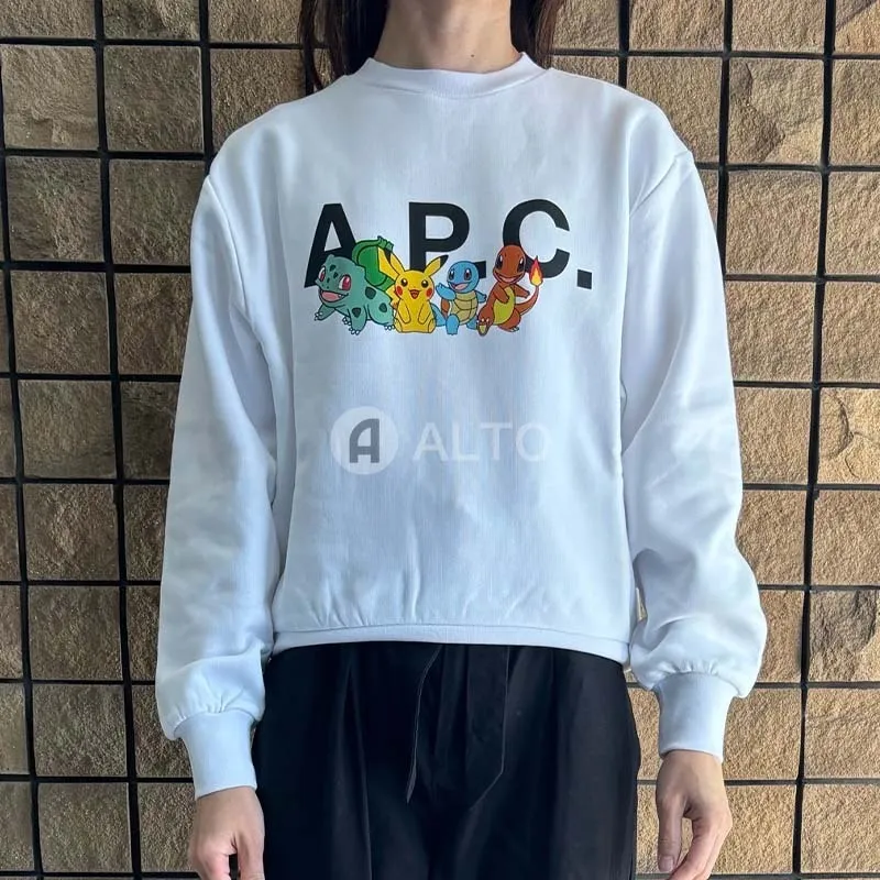 A.P.C.  |Crew Neck Collaboration Long Sleeves Plain Cotton Logo