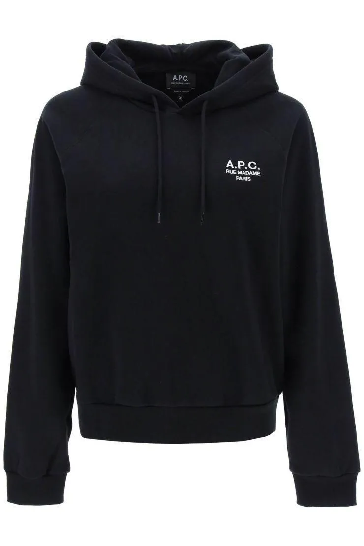 A.P.C.  |Long Sleeves Plain Cotton Logo Hoodies & Sweatshirts