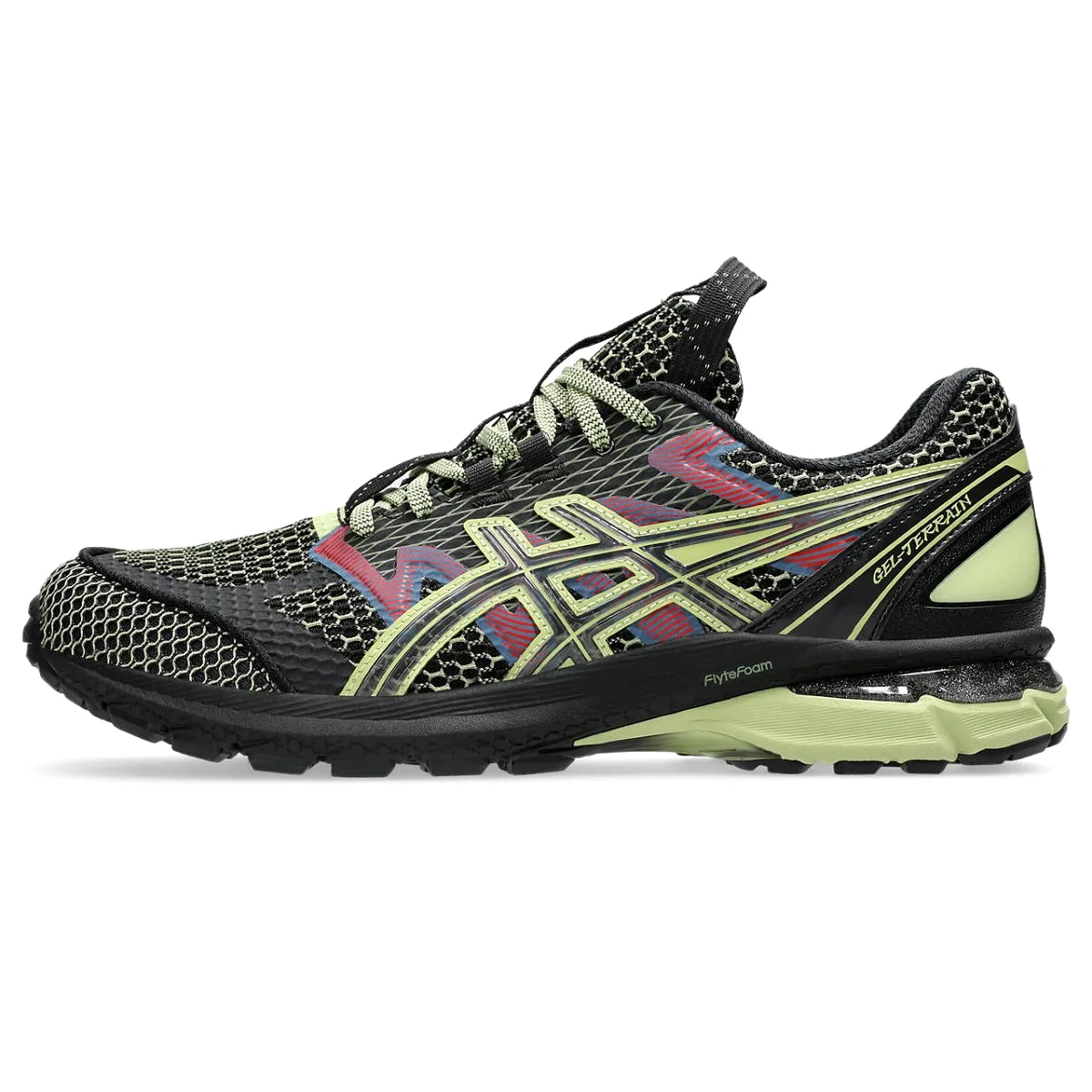 ASICS sneakers US4-S GEL-TERRAIN BLACK/NEON LIME