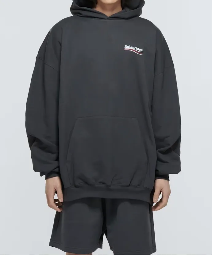 BALENCIAGA  |Unisex Long Sleeves Plain Oversized Logo Luxury Hoodies