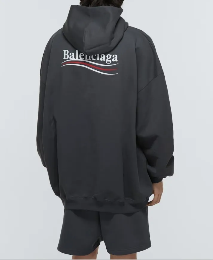 BALENCIAGA  |Unisex Long Sleeves Plain Oversized Logo Luxury Hoodies