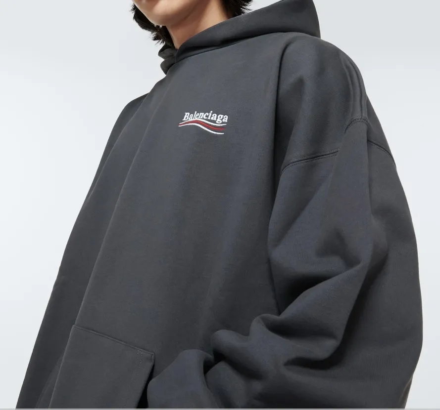 BALENCIAGA  |Unisex Long Sleeves Plain Oversized Logo Luxury Hoodies