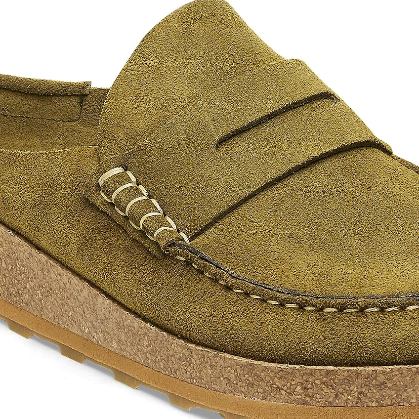 Birkenstock Naples Suede Leather clog Pine Green