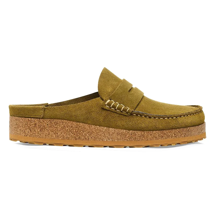 Birkenstock Naples Suede Leather clog Pine Green