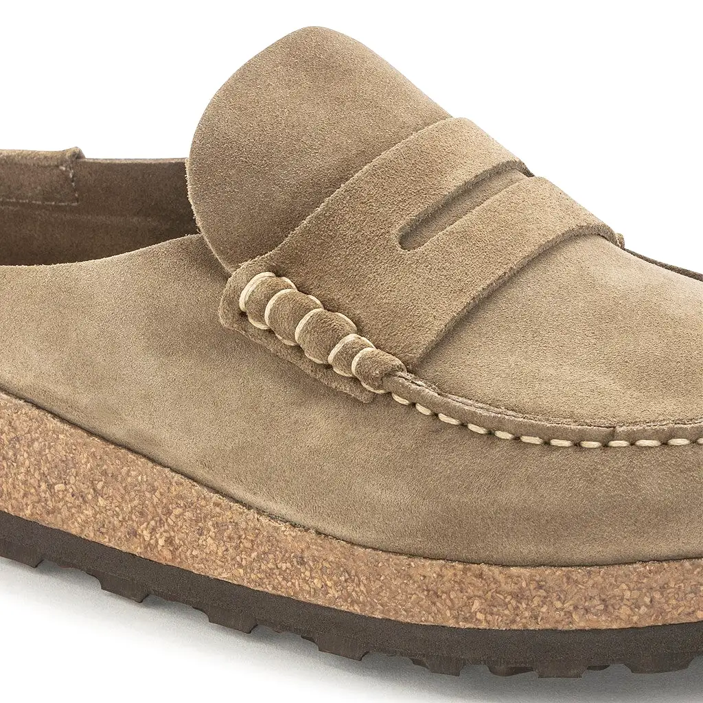 Birkenstock Naples Suede Leather clog Taupe