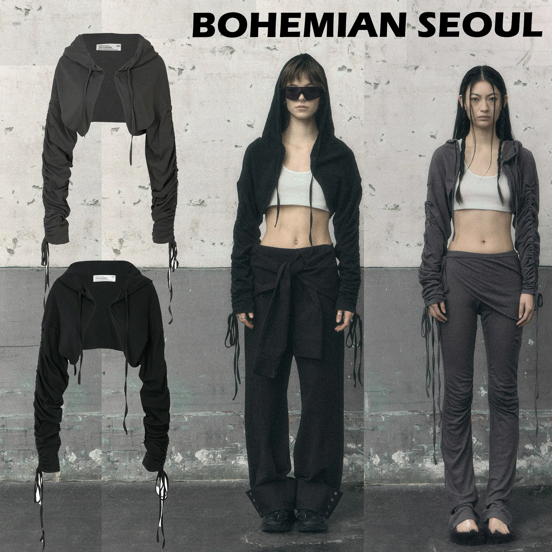 Bohemian Seoul  |Long Sleeves Plain Hoodies & Sweatshirts