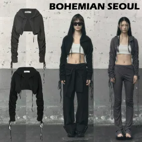 Bohemian Seoul  |Long Sleeves Plain Hoodies & Sweatshirts