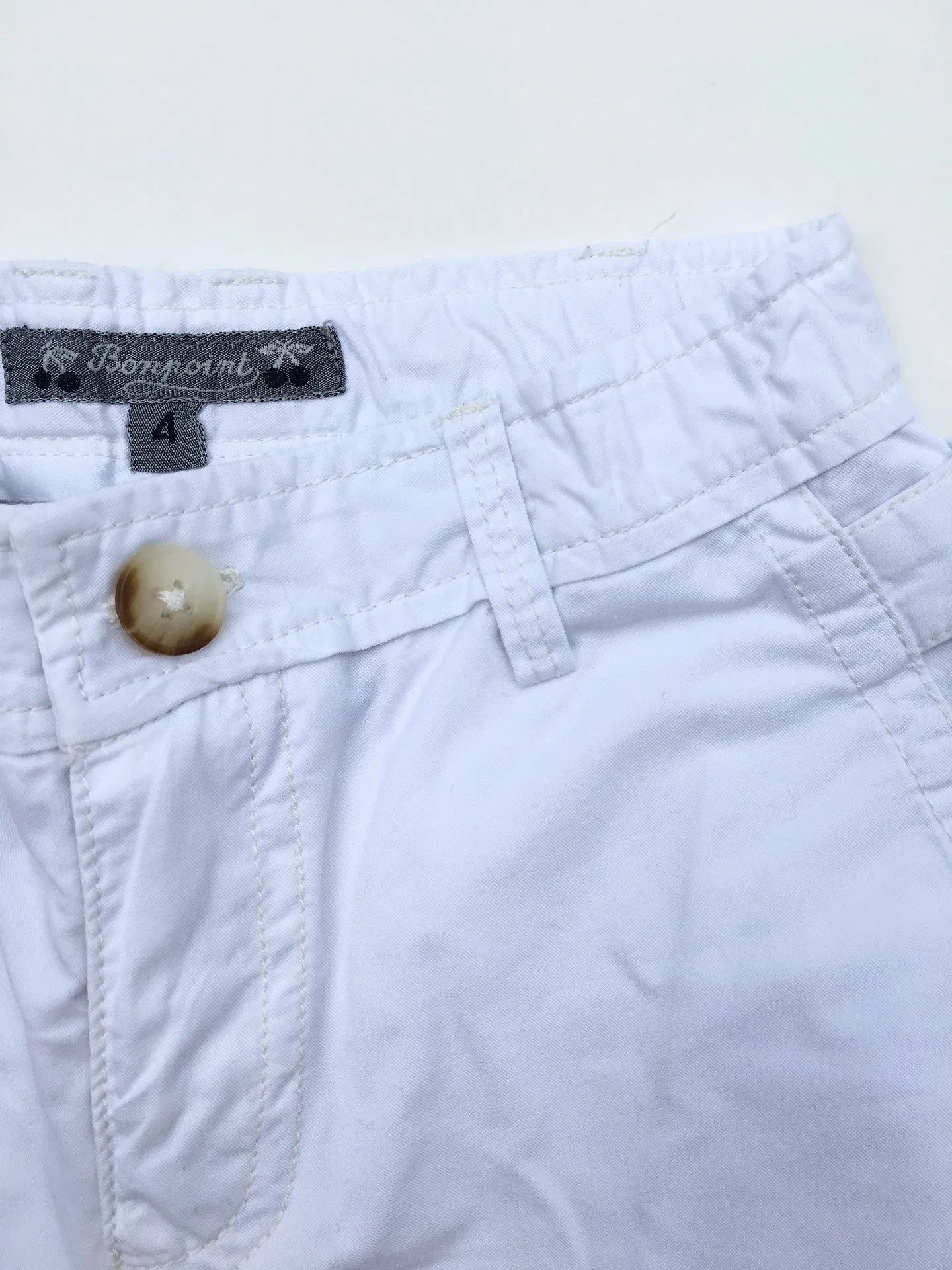 Bonpoint White Boys Summer Shorts