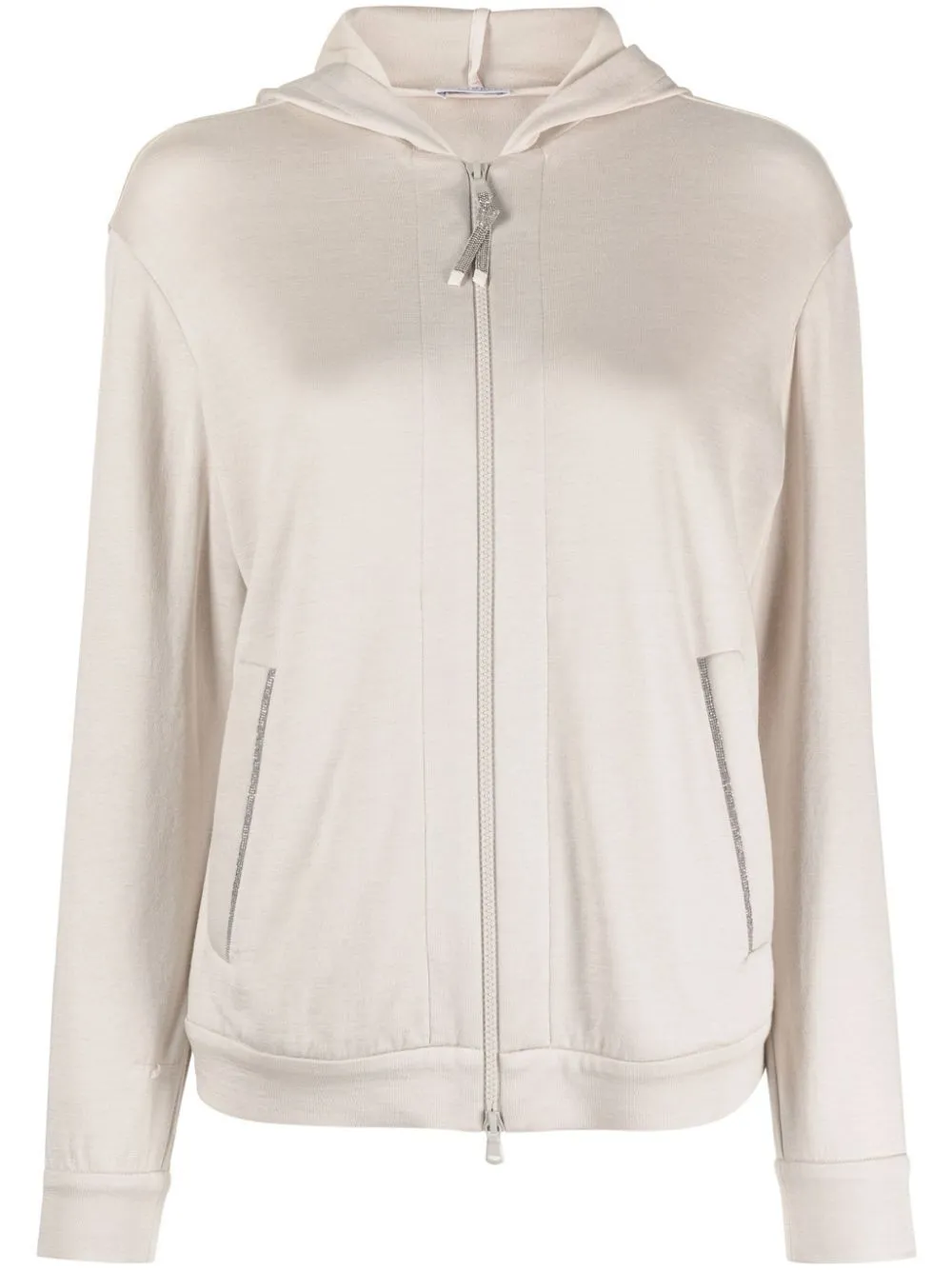 BRUNELLO CUCINELLI  |Silk Long Sleeves Plain Cotton Hoodies & Sweatshirts