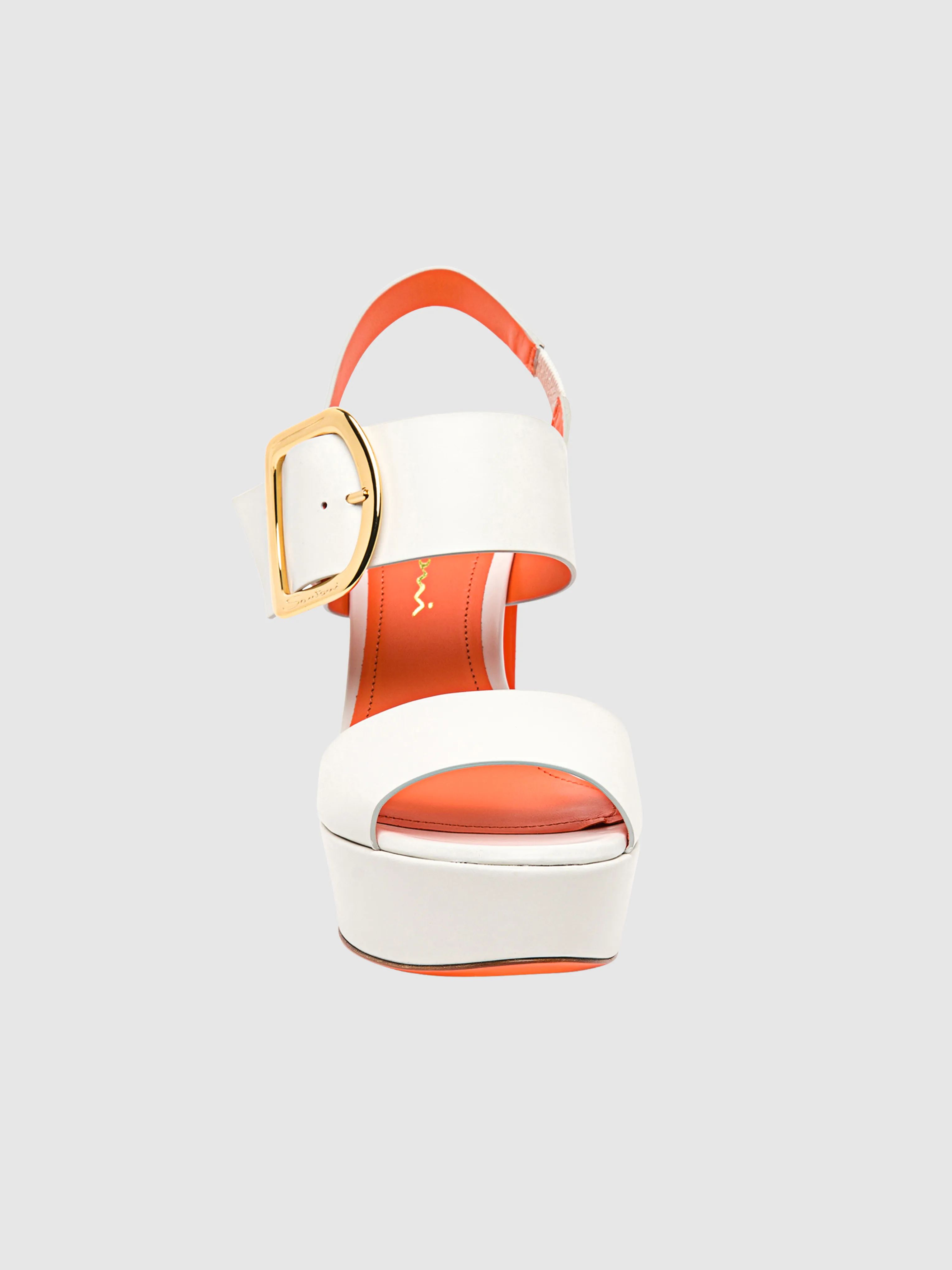 Bruxel White Leather Sandal