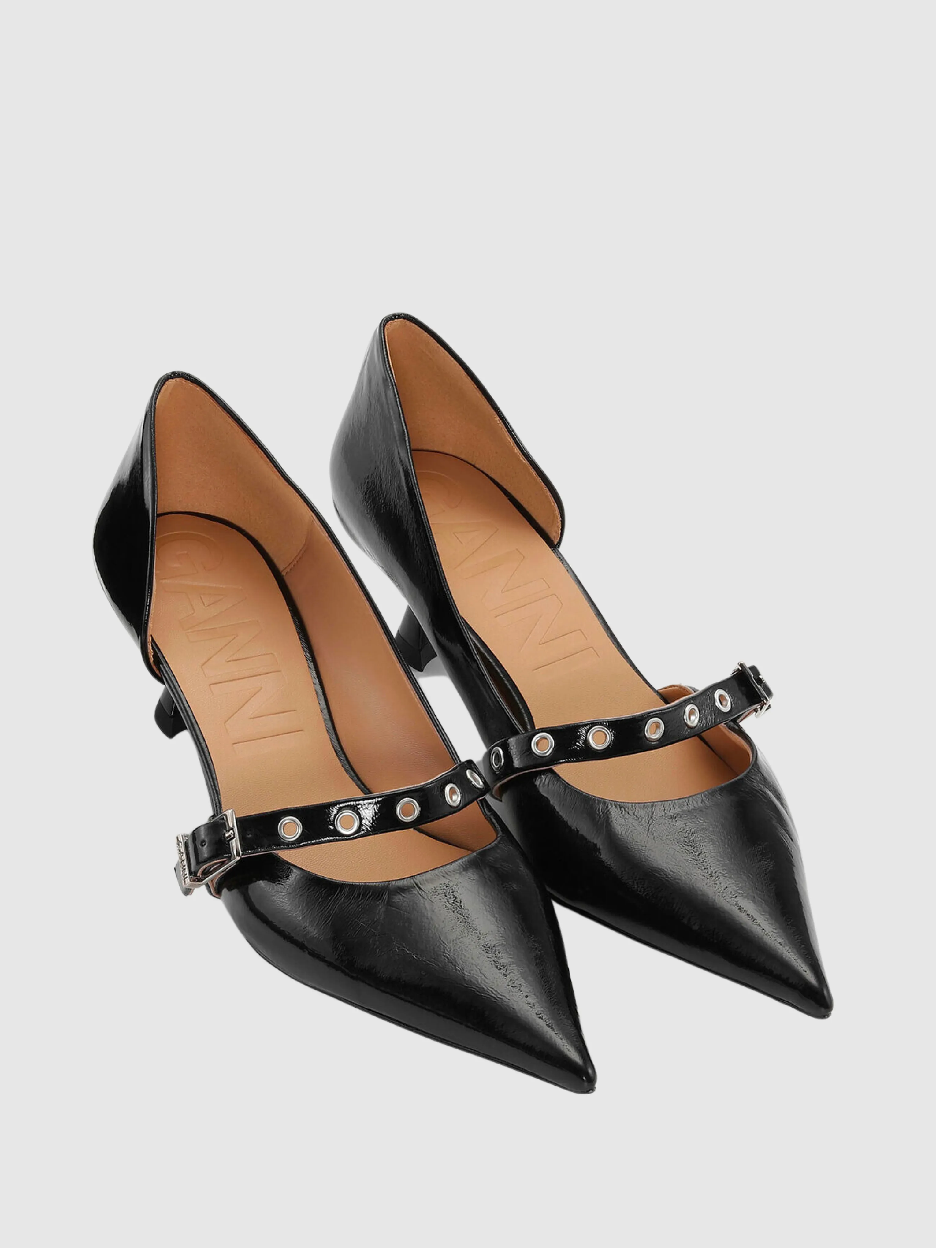 Buckle Kitten Heel Pumps