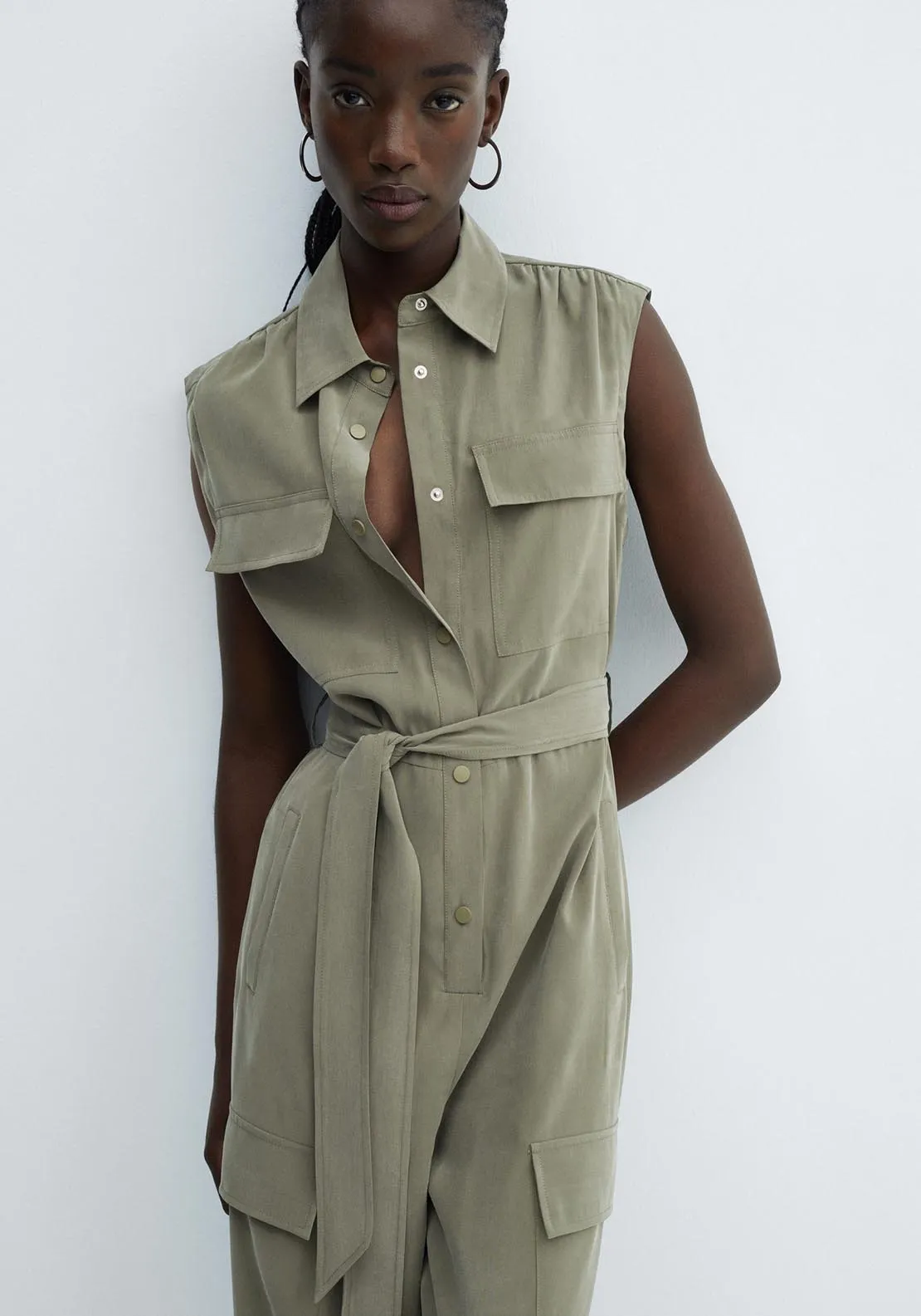 Cargo jumpsuit with pockets