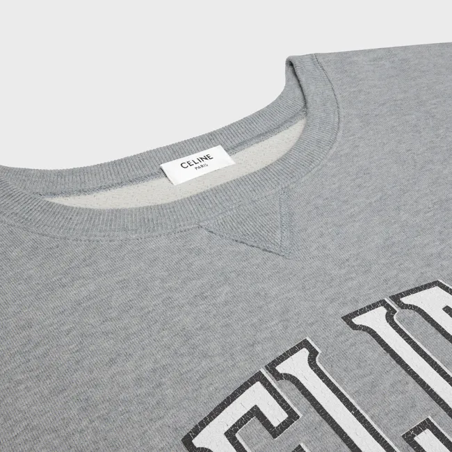 CELINE  |Crew Neck Plain Cotton Short Sleeves Logo