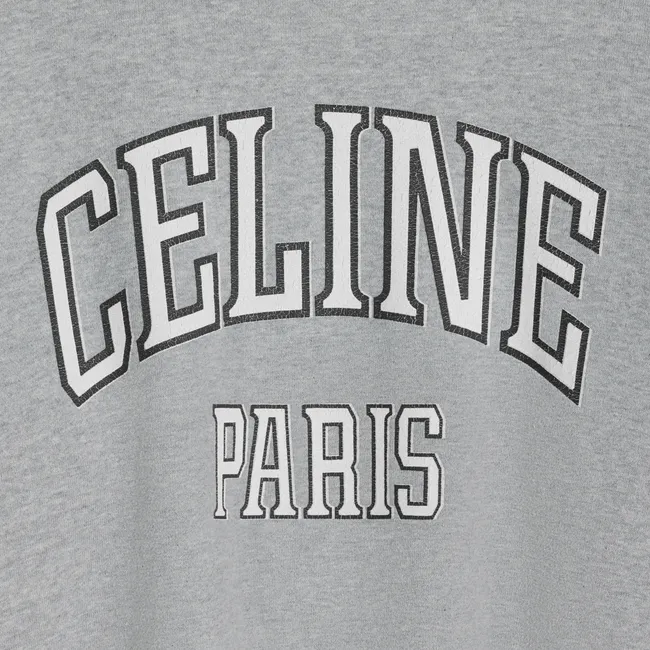 CELINE  |Crew Neck Plain Cotton Short Sleeves Logo