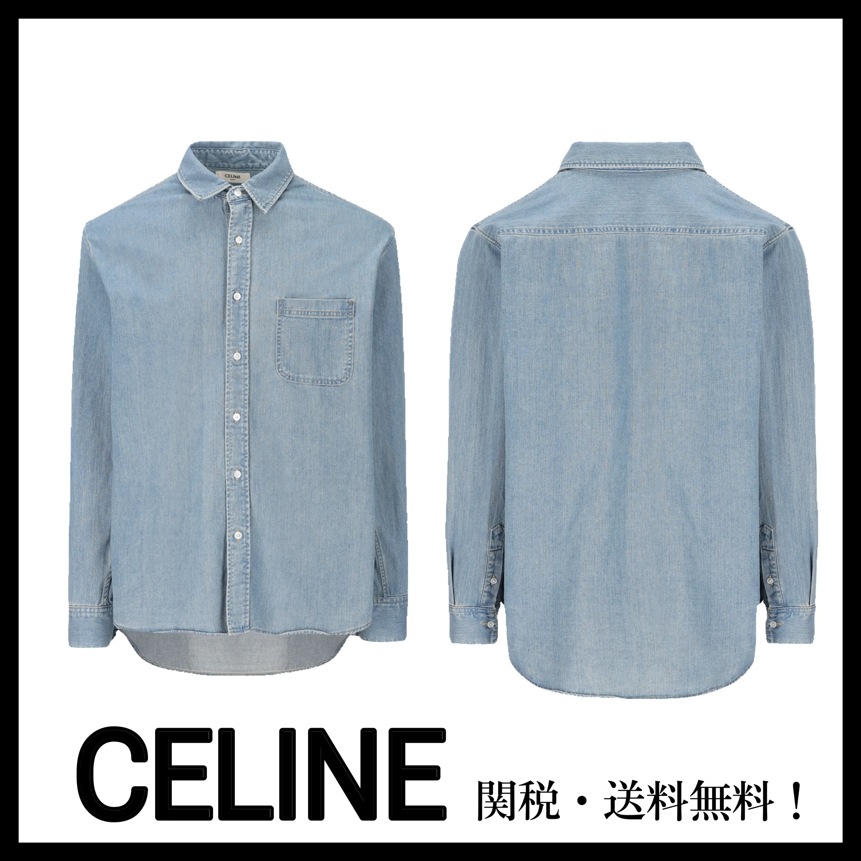 CELINE  |vintage stone indigo denim shirt