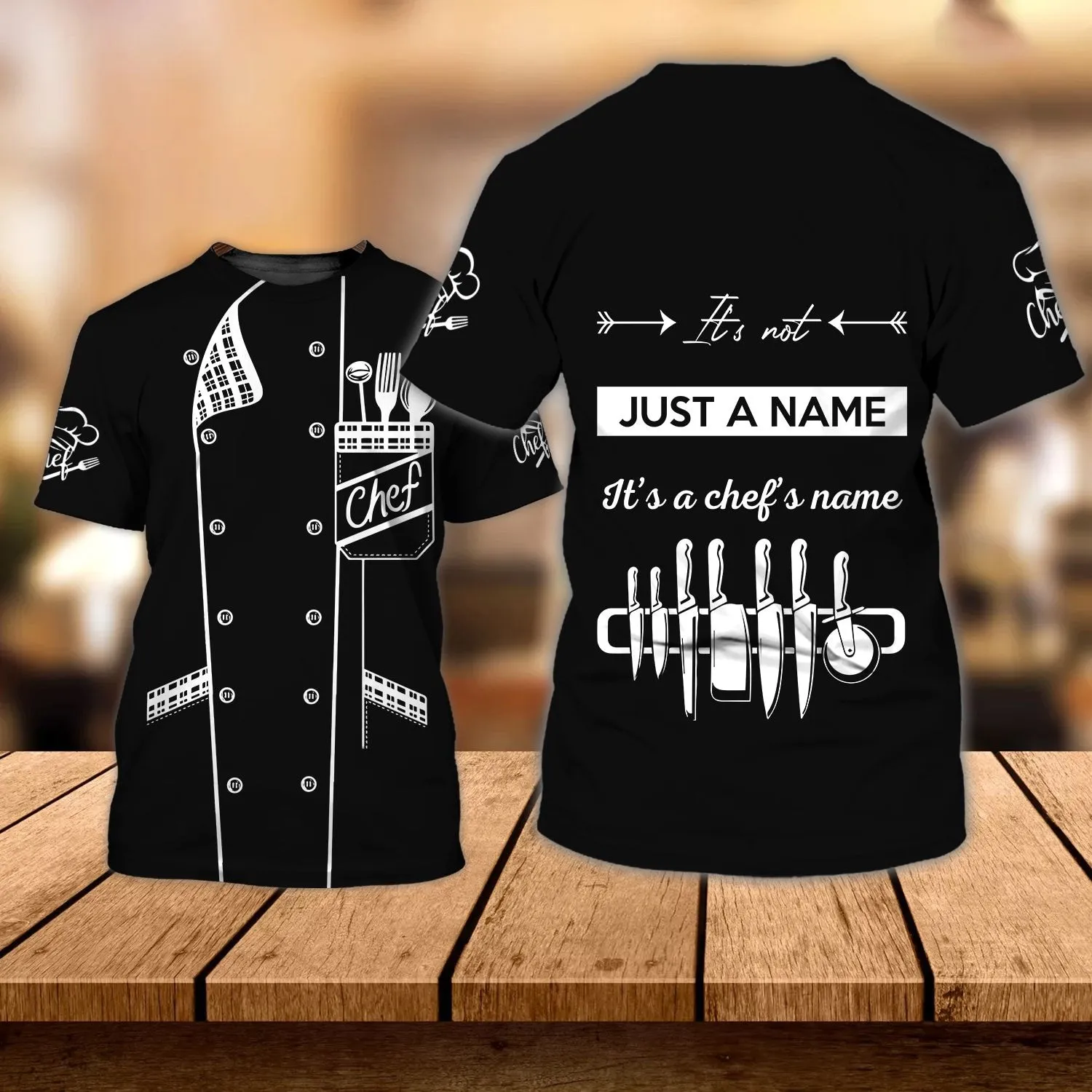 Chef T-shirts 3D Custom Printed O-Neck Oversized