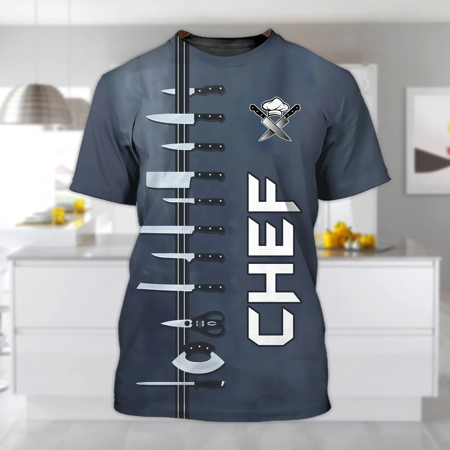 Chef T-shirts 3D Custom Printed O-Neck Oversized