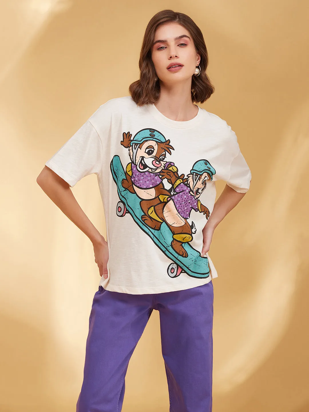 Chip And Dale  Disney Printed Graphic T-Shirt