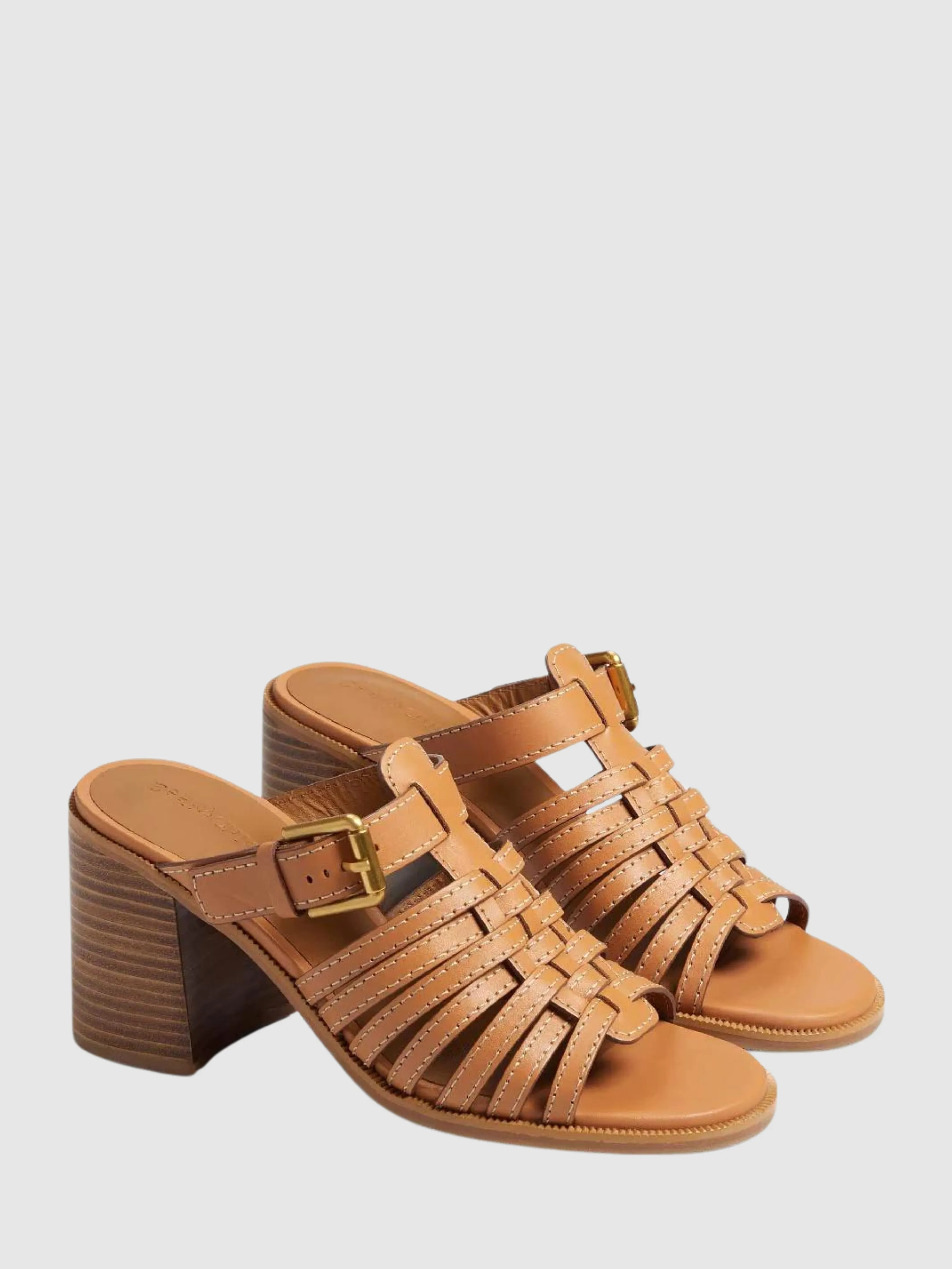 Cila Tan Woven Platform Sandals