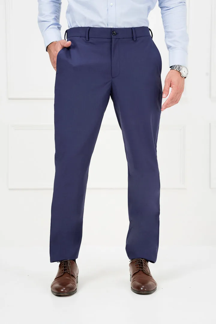 College Navy Merino Wool Pants