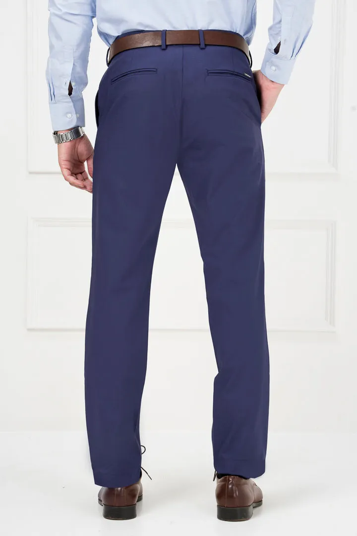 College Navy Merino Wool Pants