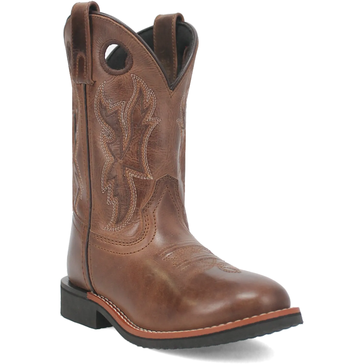 Dan Post Boys 8 Brown Lil' Dawson Square Toe Western Boot