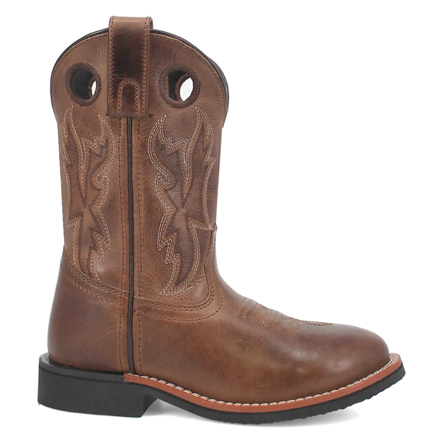 Dan Post Boys 8 Brown Lil' Dawson Square Toe Western Boot