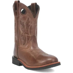 Dan Post Boys 8 Brown Lil' Dawson Square Toe Western Boot