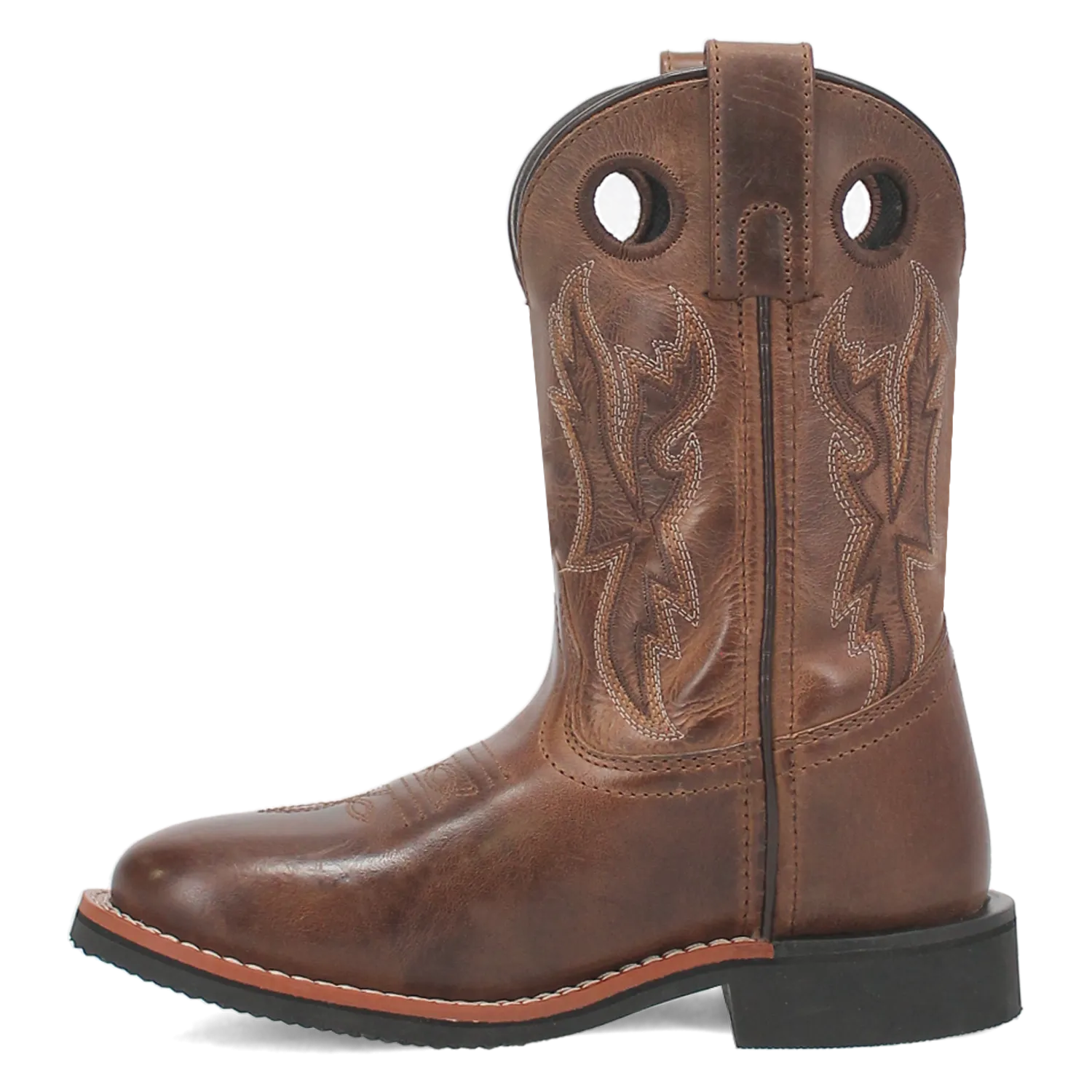 Dan Post Boys 8 Brown Lil' Dawson Square Toe Western Boot