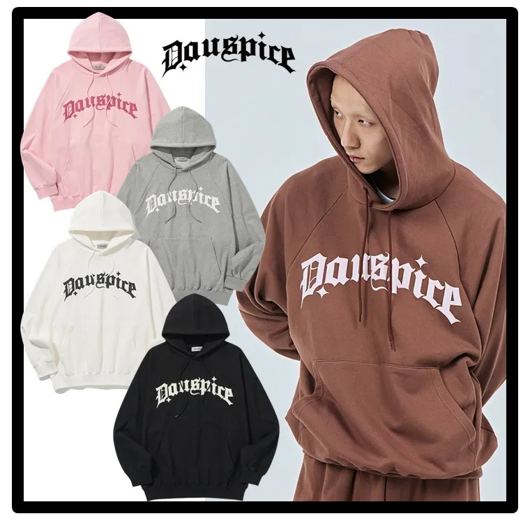 DAUSPICE  |Unisex Street Style Logo Hoodies & Sweatshirts