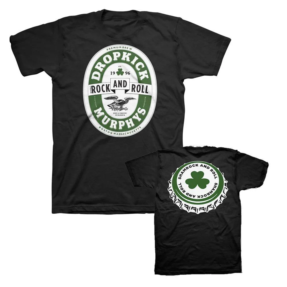 DROPKICK MURPHYS 'SHAMROCK AND ROLL CAPS' T-SHIRT