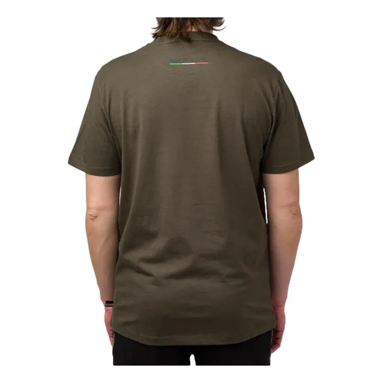 Ducati MEN'S DC24MA04 T-Shirt Uomo con Stampa Verde Militare