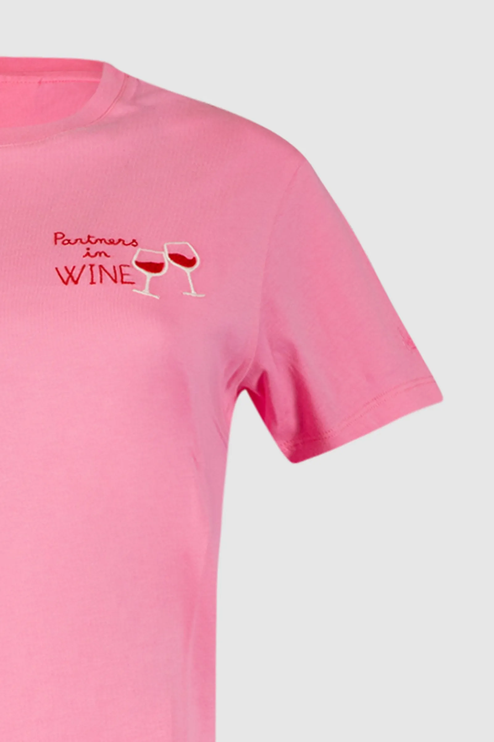 Emilie t-shirt con ricamo Partners in wine