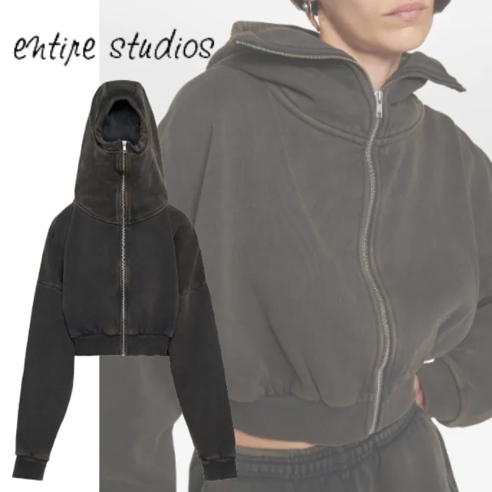 entire studios  |Street Style Plain Cotton Hoodies & Sweatshirts