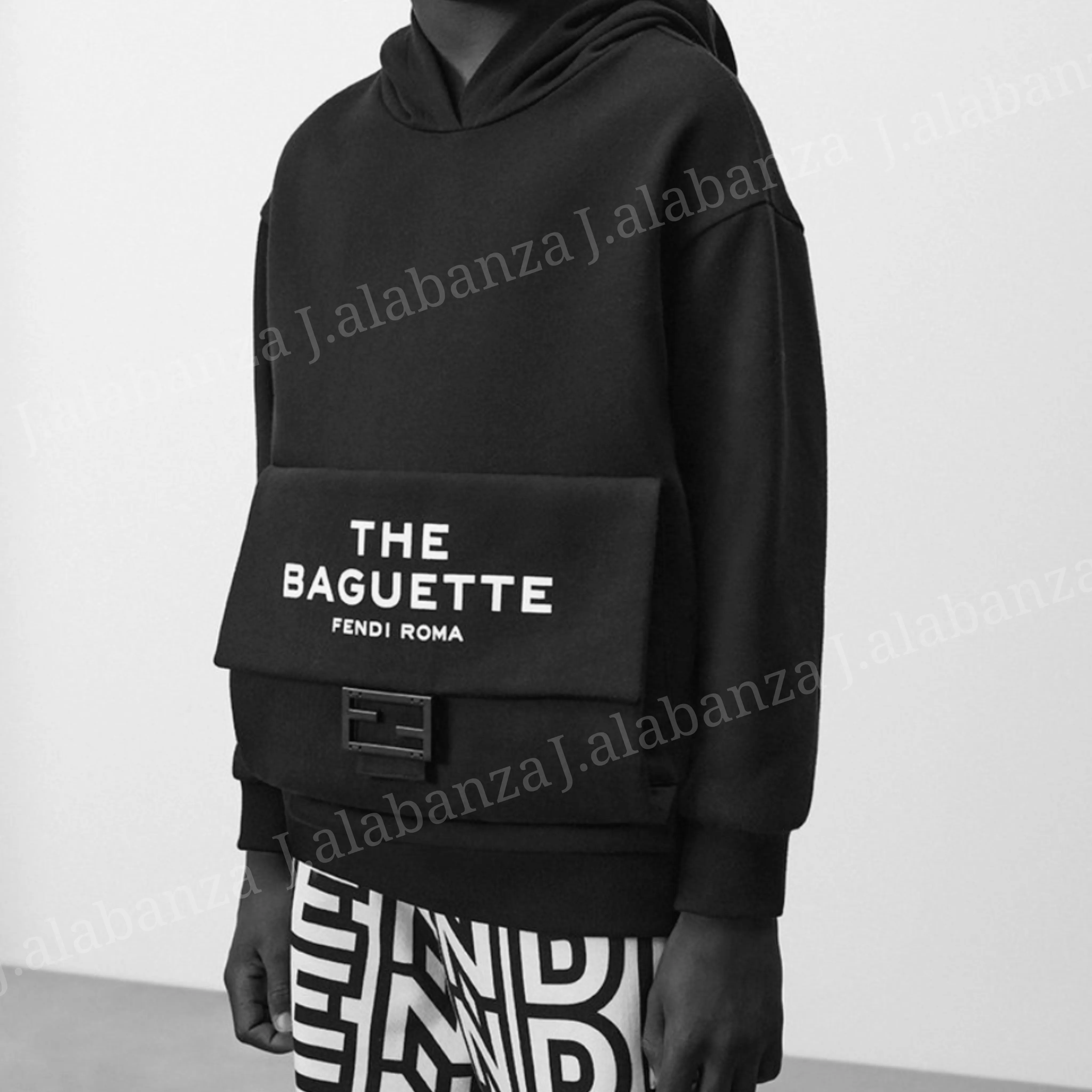 FENDI  |Collaboration Long Sleeves Plain Oversized Logo