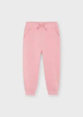 Fleece jogger pants for girl - Light Rose