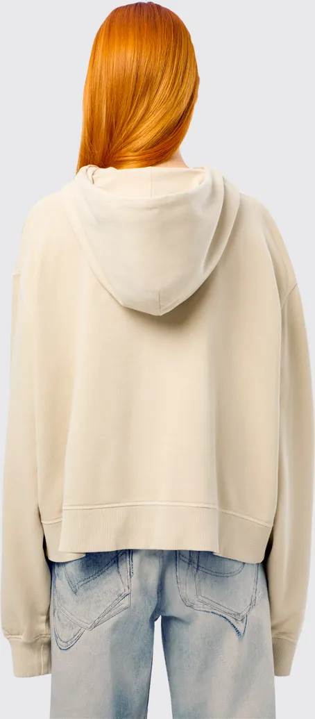 Hoodie Beige Cotton Hoodie