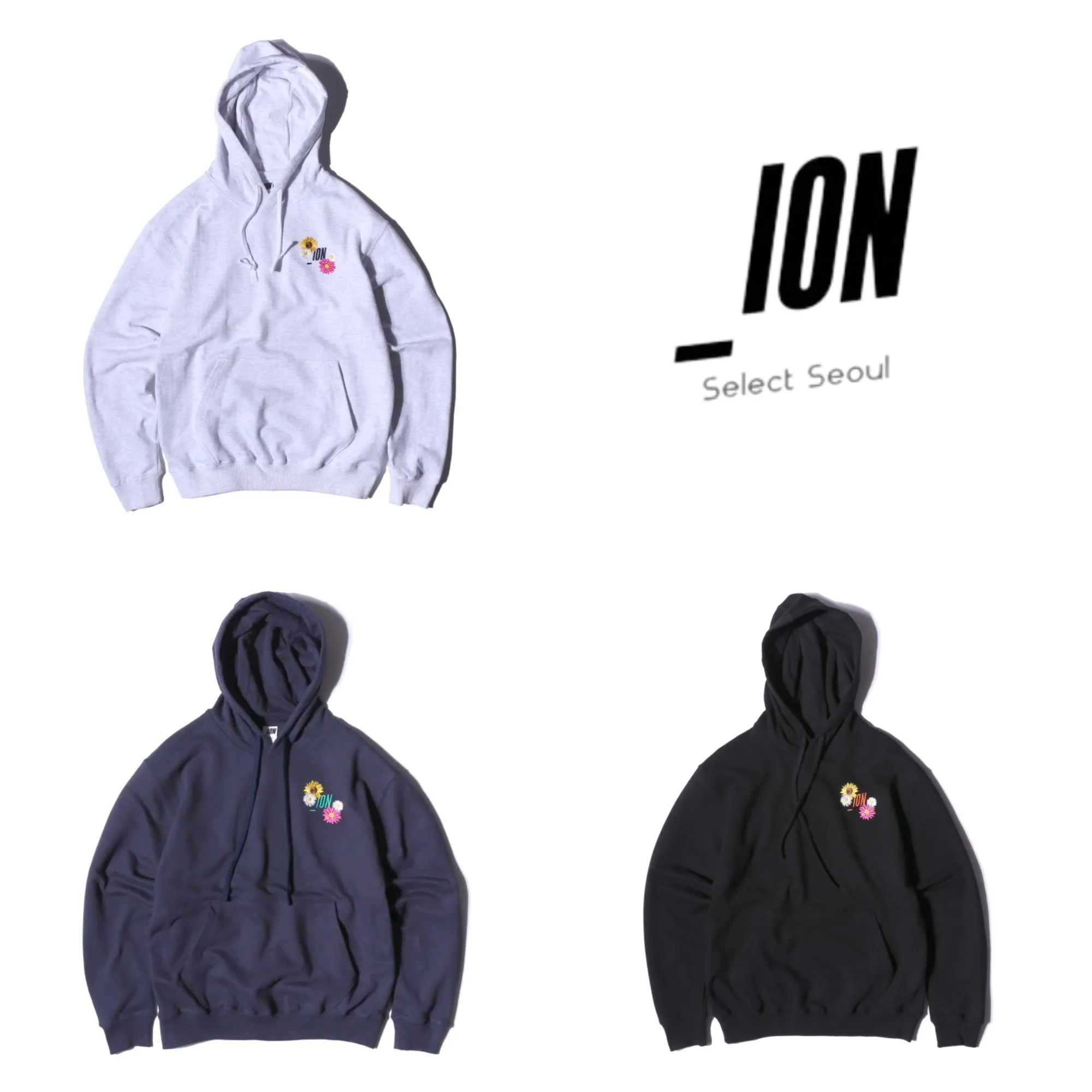 IONSEOUL  |Unisex Street Style Plain Logo Hoodies