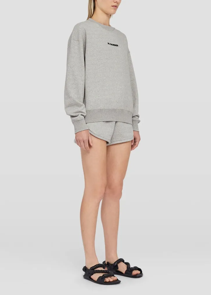 Jil Sander  |Crew Neck Long Sleeves Cotton Logo Hoodies & Sweatshirts