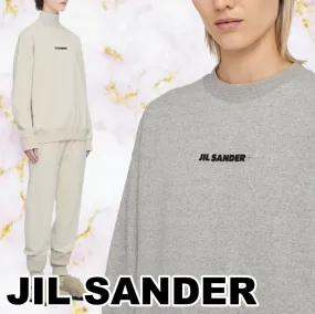 Jil Sander  |Crew Neck Long Sleeves Cotton Logo Hoodies & Sweatshirts