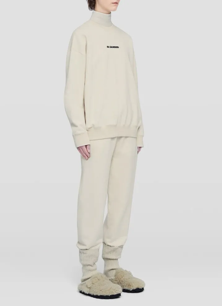 Jil Sander  |Crew Neck Long Sleeves Cotton Logo Hoodies & Sweatshirts