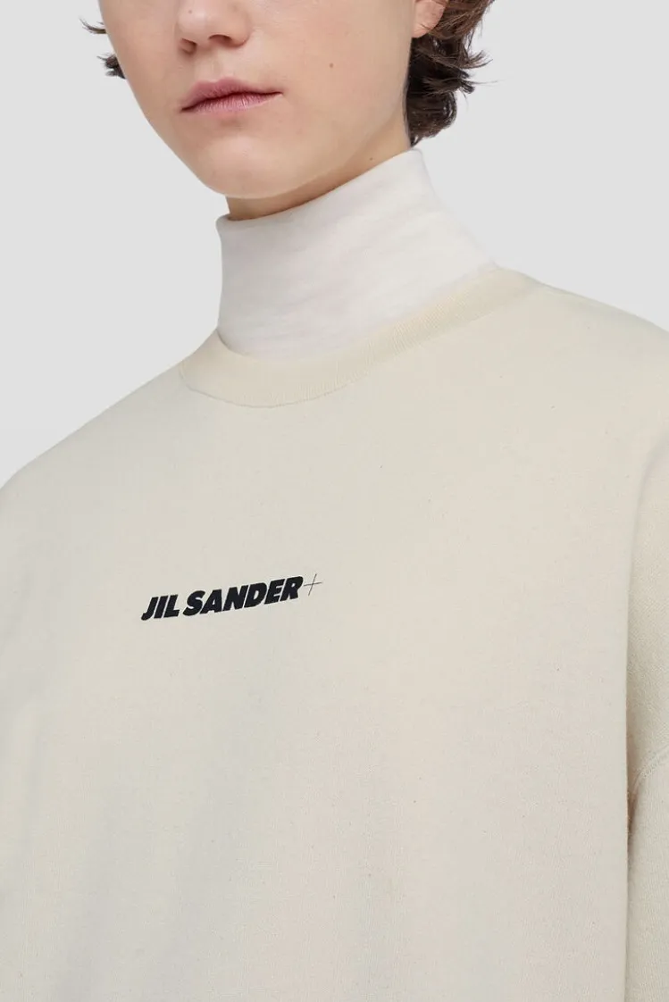 Jil Sander  |Crew Neck Long Sleeves Cotton Logo Hoodies & Sweatshirts